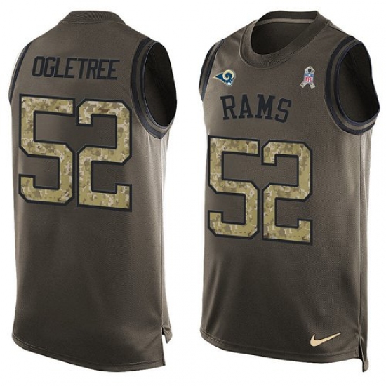 Men's Nike Los Angeles Rams #52 Alec Ogletree Limited Green Salute to Service Tank Top NFL Jersey - Ujersey