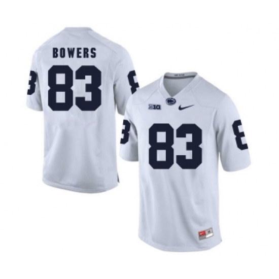 Penn State Nittany Lions 83 Nick Bowers White College Football Jersey - Ujersey