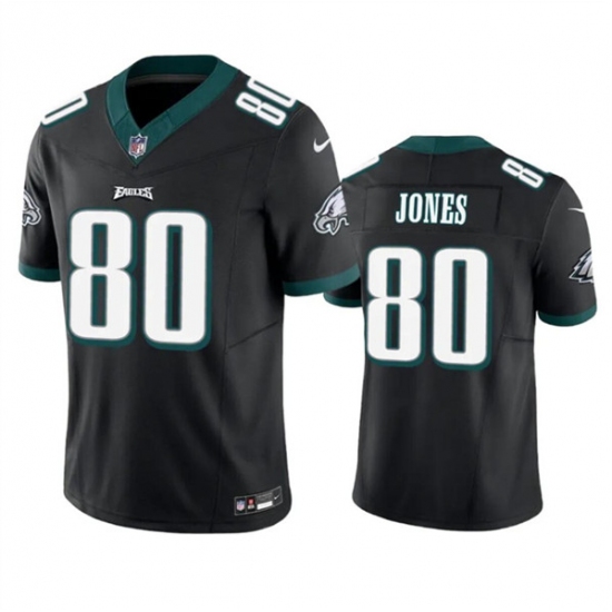 Men's Philadelphia Eagles #80 Julio Jones Black 2023 F.U.S.E. Vapor Untouchable Limited Football Stitched Jersey - Ujersey