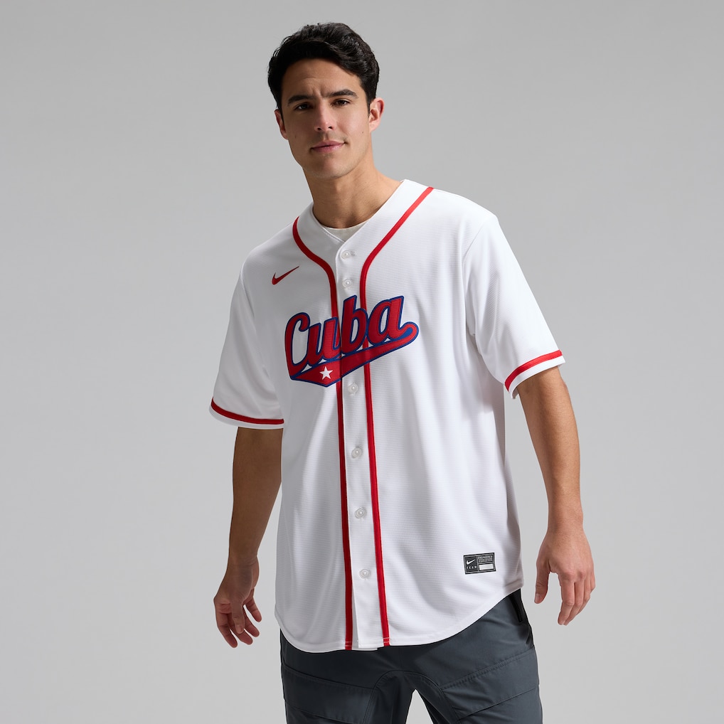 Men's Cuba Baseball Nike White 2026 World Baseball Classic Home Stadium Jersey - U-jersey
