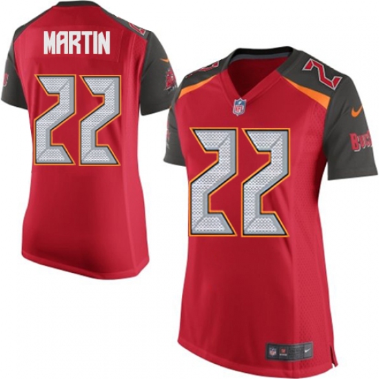Women's Nike Tampa Bay Buccaneers #22 Doug Martin Game Red Team Color NFL Jersey - Ujersey