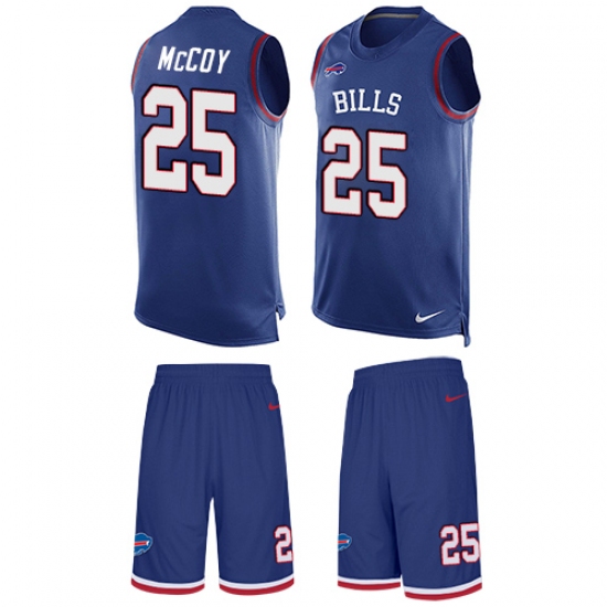 Men's Nike Buffalo Bills #25 LeSean McCoy Limited Royal Blue Tank Top Suit NFL Jersey - Ujersey