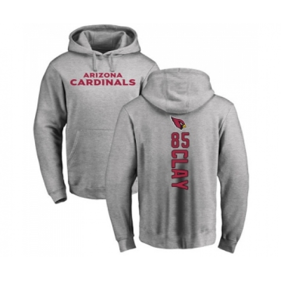 Football Arizona Cardinals #85 Charles Clay Ash Backer Pullover Hoodie