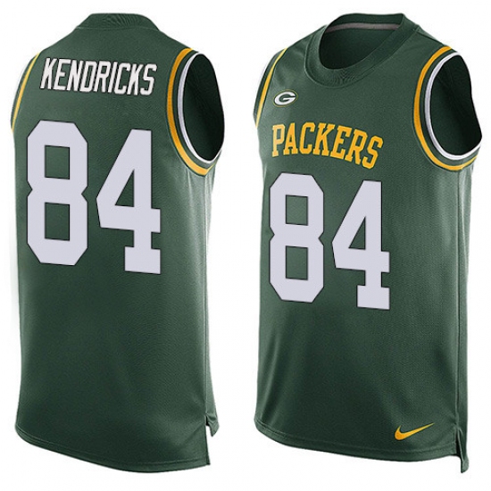 Men's Nike Green Bay Packers #84 Lance Kendricks Limited Green Player Name & Number Tank Top NFL Jersey - Ujersey