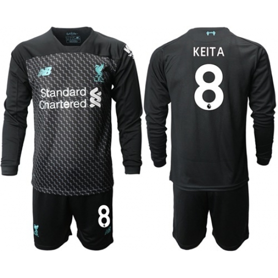 Liverpool #8 Keita Third Long Sleeves Soccer Club Jersey