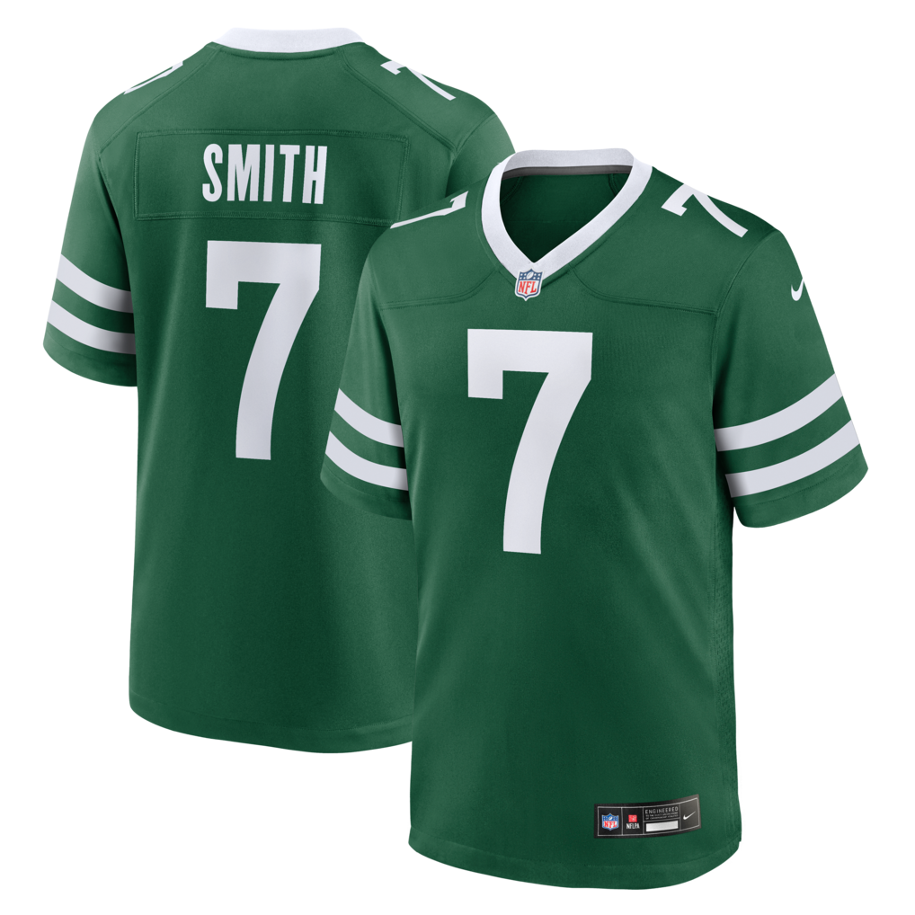 Men's New York Jets Geno Smith Nike Legacy Green Game Jersey