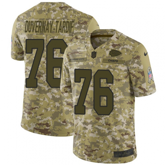 Youth Nike Kansas City Chiefs #76 Laurent Duvernay-Tardif Limited Camo 2018 Salute to Service NFL Jerseyey - Ujersey