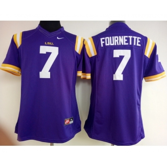 LSU Tigers 7 Leonard Fournette Purple College Football Jersey - Ujersey