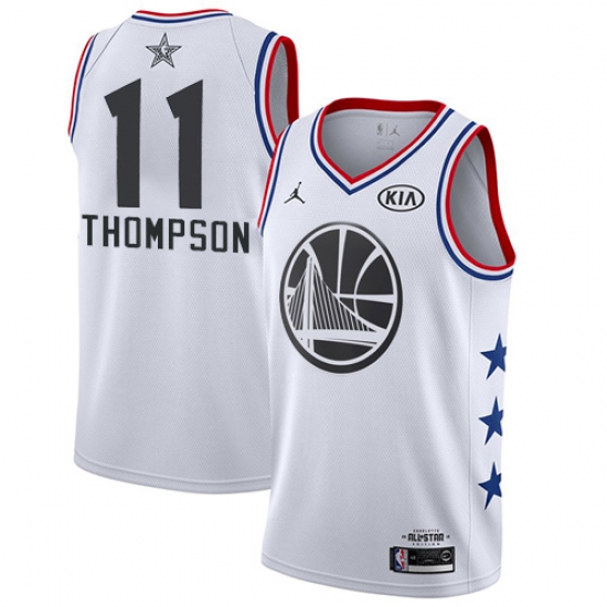 Youth Nike Golden State Warriors #11 Klay Thompson White NBA Jordan Swingman 2019 All-Star Game Jersey - Ujersey