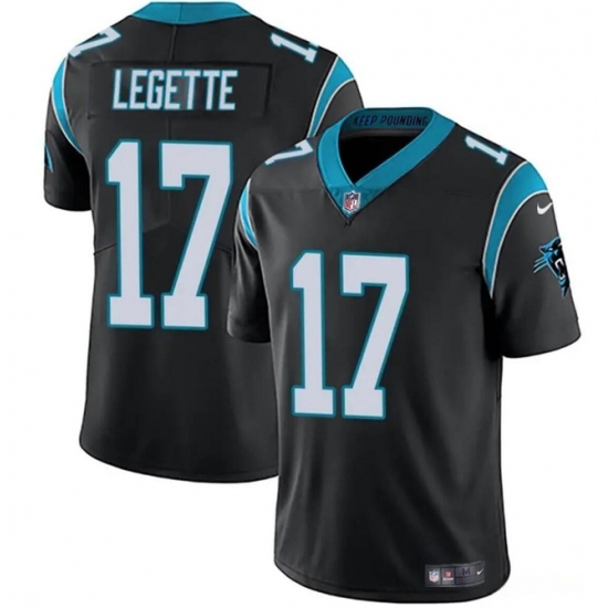Men's Carolina Panthers #17 Xavier Legette Black 2024 Draft Vapor Limited Football Stitched Jersey - Ujersey