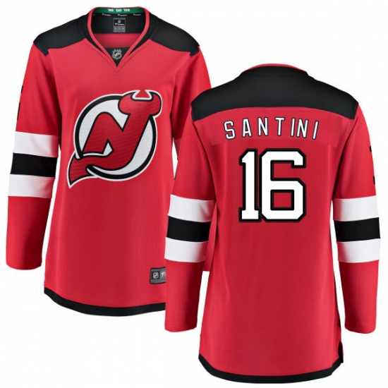 Women's New Jersey Devils #16 Steve Santini Fanatics Branded Red Home Breakaway NHL Jersey - Ujersey