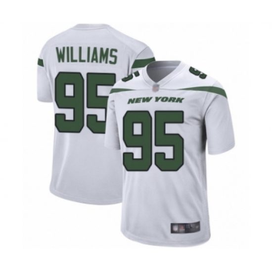 Men's New York Jets #95 Quinnen Williams Game White Football Jersey - Ujersey