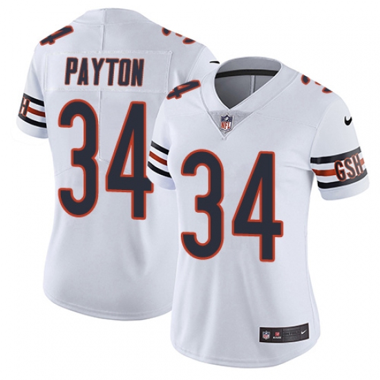 Women's Nike Chicago Bears #34 Walter Payton White Vapor Untouchable Limited Player NFL Jersey - Ujersey