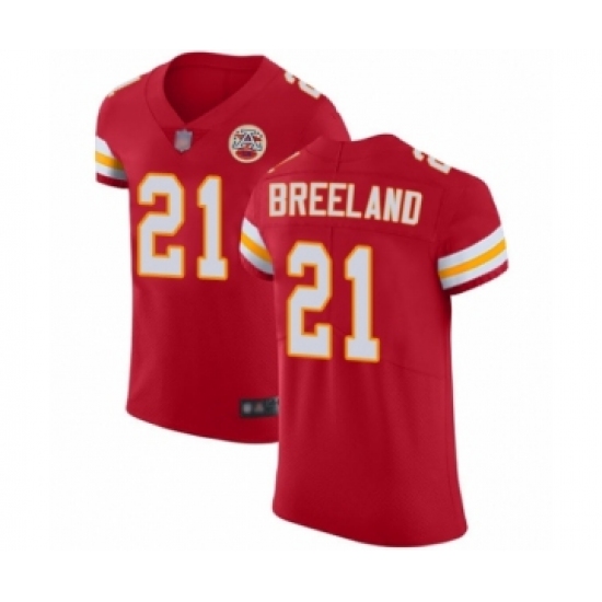 Men's Kansas City Chiefs #21 Bashaud Breeland Red Team Color Vapor Untouchable Elite Player Football Jersey - Ujersey
