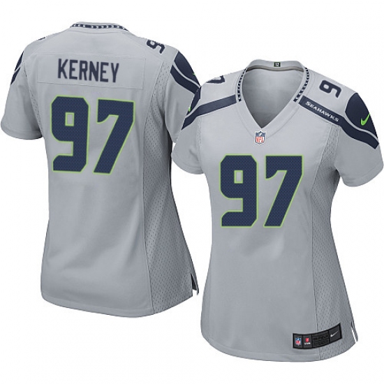 Women's Nike Seattle Seahawks #97 Patrick Kerney Game Grey Alternate NFL Jersey - Ujersey