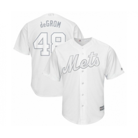 Men's New York Mets #48 Jacob deGrom  deGrom  Authentic White 2019 Players Weekend Baseball Jersey - Ujersey