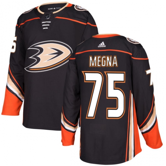 Youth Adidas Anaheim Ducks #75 Jaycob Megna Premier Black Home NHL Jersey - Ujersey