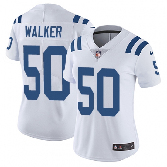 Women's Nike Indianapolis Colts #50 Anthony Walker White Vapor Untouchable Limited Player NFL Jersey - Ujersey