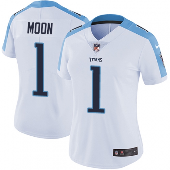 Women's Nike Tennessee Titans #1 Warren Moon Elite White NFL Jersey - Ujersey