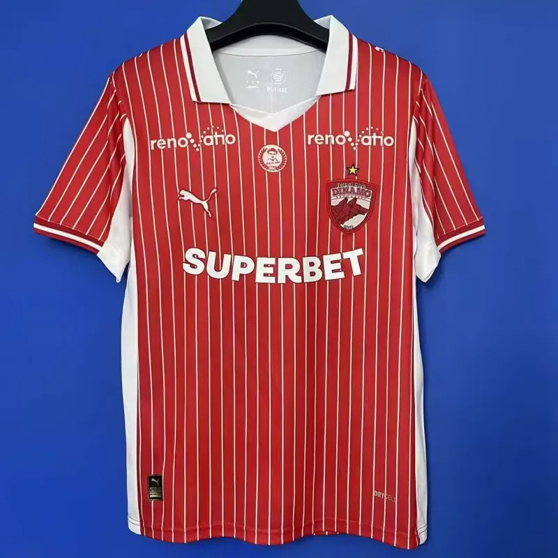 FC Dinamo Bucuresti Soccer Jersey Home Custom Shirt 25-26 - ujerseystore