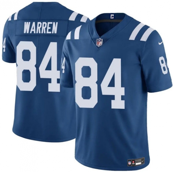 Men's Indianapolis Colts #84 Tyler Warren Blue Vapor Limited Football Stitched Jersey - Ujersey