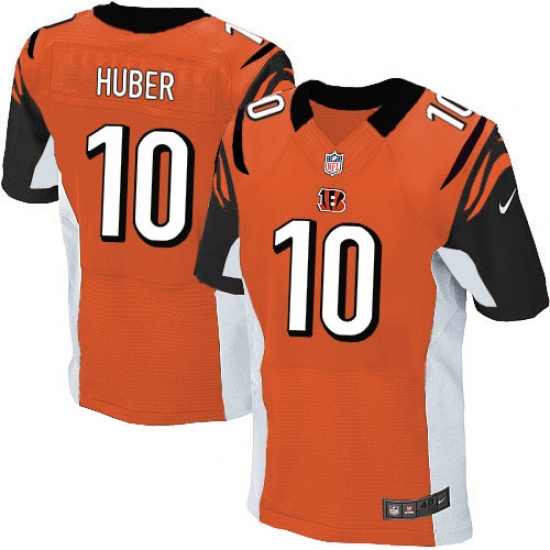 Men's Nike Cincinnati Bengals #10 Kevin Huber Elite Orange Alternate NFL Jersey - Ujersey