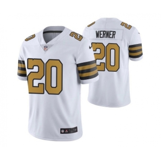 Men's New Orleans Saints #20 Pete Werner White Color Rush Limited Stitched Jersey - Ujersey