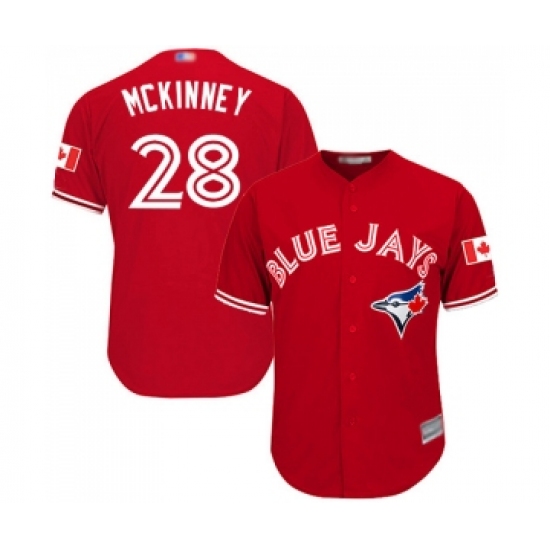 Men's Toronto Blue Jays #28 Billy McKinney Replica Scarlet Alternate Cool Base Baseball Jersey - Ujersey