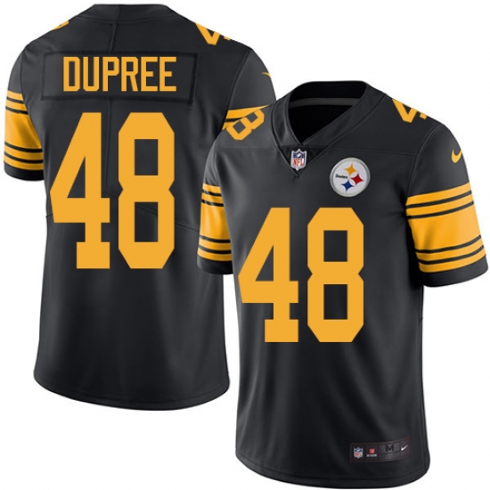 Youth Nike Pittsburgh Steelers #48 Bud Dupree Limited Black Rush Vapor Untouchable NFL Jersey - Ujersey