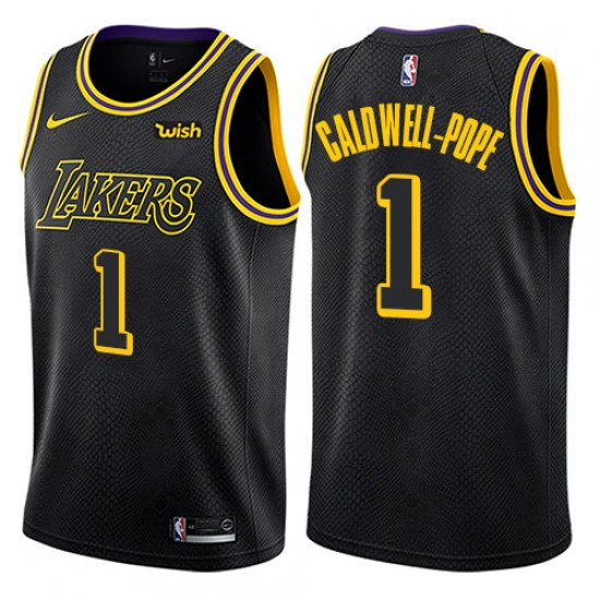 Youth Nike Los Angeles Lakers #1 Kentavious Caldwell-Pope Swingman Black NBA Jersey - City Edition - Ujersey