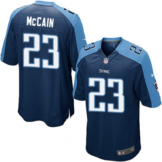 Men's Nike Tennessee Titans #23 Brice McCain Game Navy Blue Alternate NFL Jersey - Ujersey