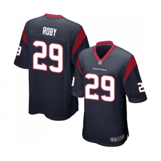 Men's Houston Texans #29 Bradley Roby Game Navy Blue Team Color Football Jersey - Ujersey