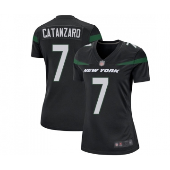 Women's New York Jets #7 Chandler Catanzaro Game Black Alternate Football Jersey - Ujersey
