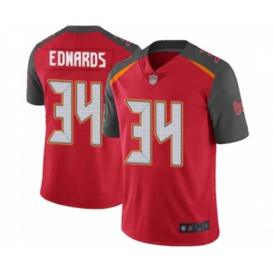 Men's Tampa Bay Buccaneers #34 Mike Edwards Red Team Color Vapor Untouchable Limited Player Football Jersey - Ujersey