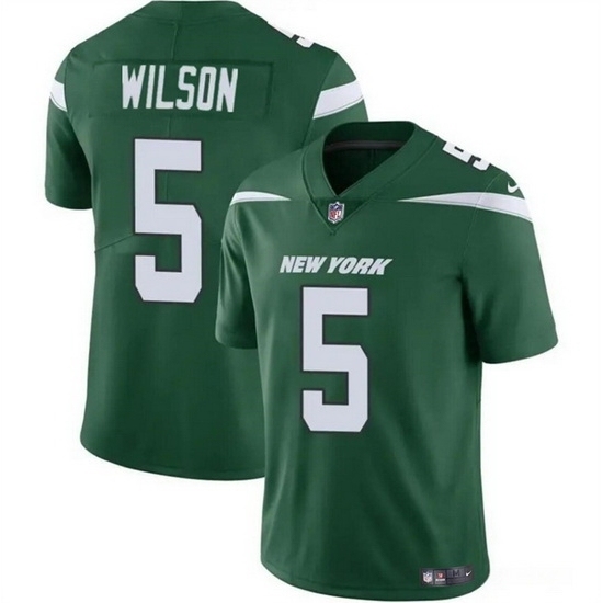 Youth New York Jets #5 Garrett Wilson Green Vapor Untouchable Limited Stitched Jersey - Ujersey