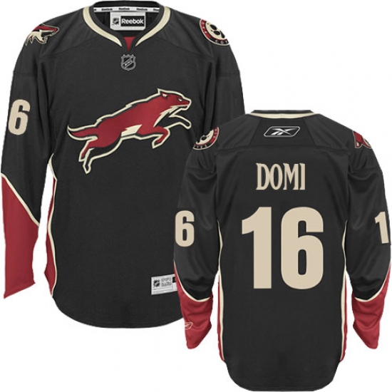 Women's Reebok Arizona Coyotes #16 Max Domi Authentic Black Third NHL Jersey - Ujersey