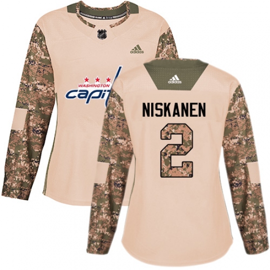 Women's Adidas Washington Capitals #2 Matt Niskanen Authentic Camo Veterans Day Practice NHL Jersey - Ujersey