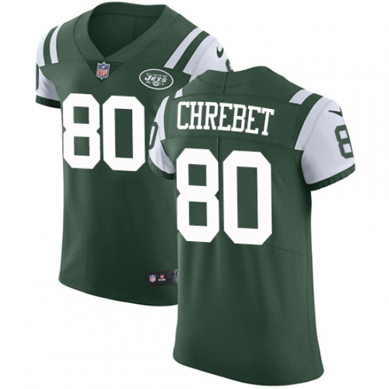 Men's Nike New York Jets #80 Wayne Chrebet Elite Green Team Color NFL Jersey - Ujersey
