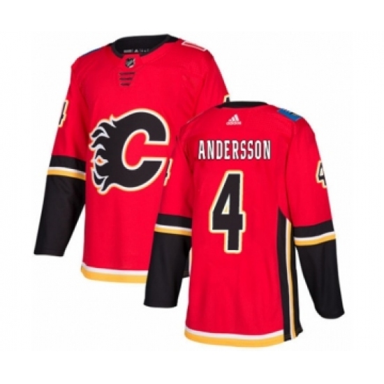 Men's Adidas Calgary Flames #4 Rasmus Andersson Premier Red Home NHL Jersey - Ujersey