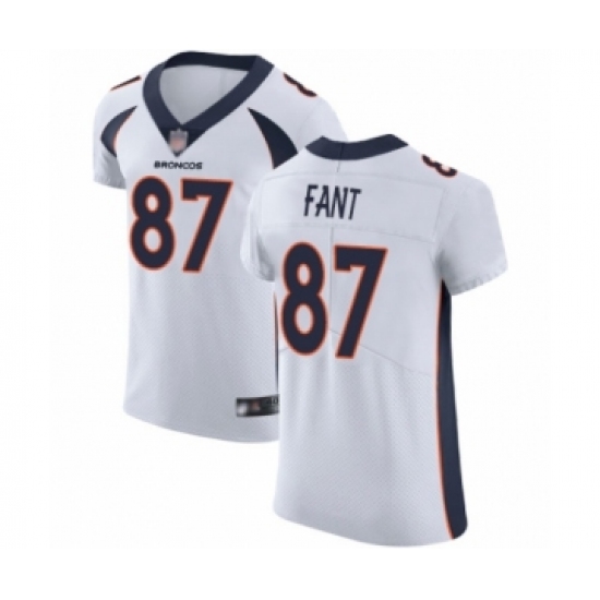 Men's Denver Broncos #87 Noah Fant White Vapor Untouchable Elite Player Football Jersey - Ujersey