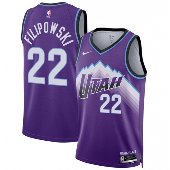 Men's Utah Jazz #22 Kyle Filipowski Purple 2025 Icon Edition Stitched Basketball Jersey - Ujersey
