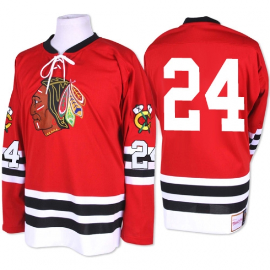 Men's Mitchell and Ness Chicago Blackhawks #24 Martin Havlat Premier Red 1960-61 Throwback NHL Jersey - Ujersey