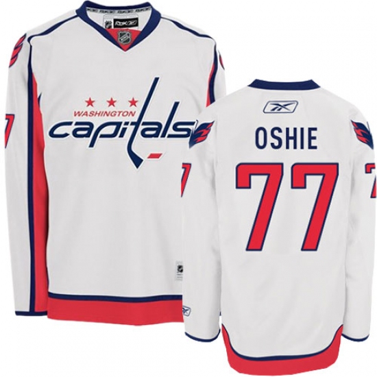 Men's Reebok Washington Capitals #77 T.J. Oshie Authentic White Away NHL Jersey - Ujersey