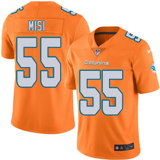 Men's Nike Miami Dolphins #55 Koa Misi Limited Orange Rush Vapor Untouchable NFL Jersey - Ujersey