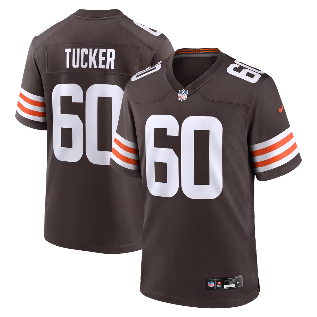 Men's Cleveland Browns Nadame Tucker Nike Brown Team Game Jersey