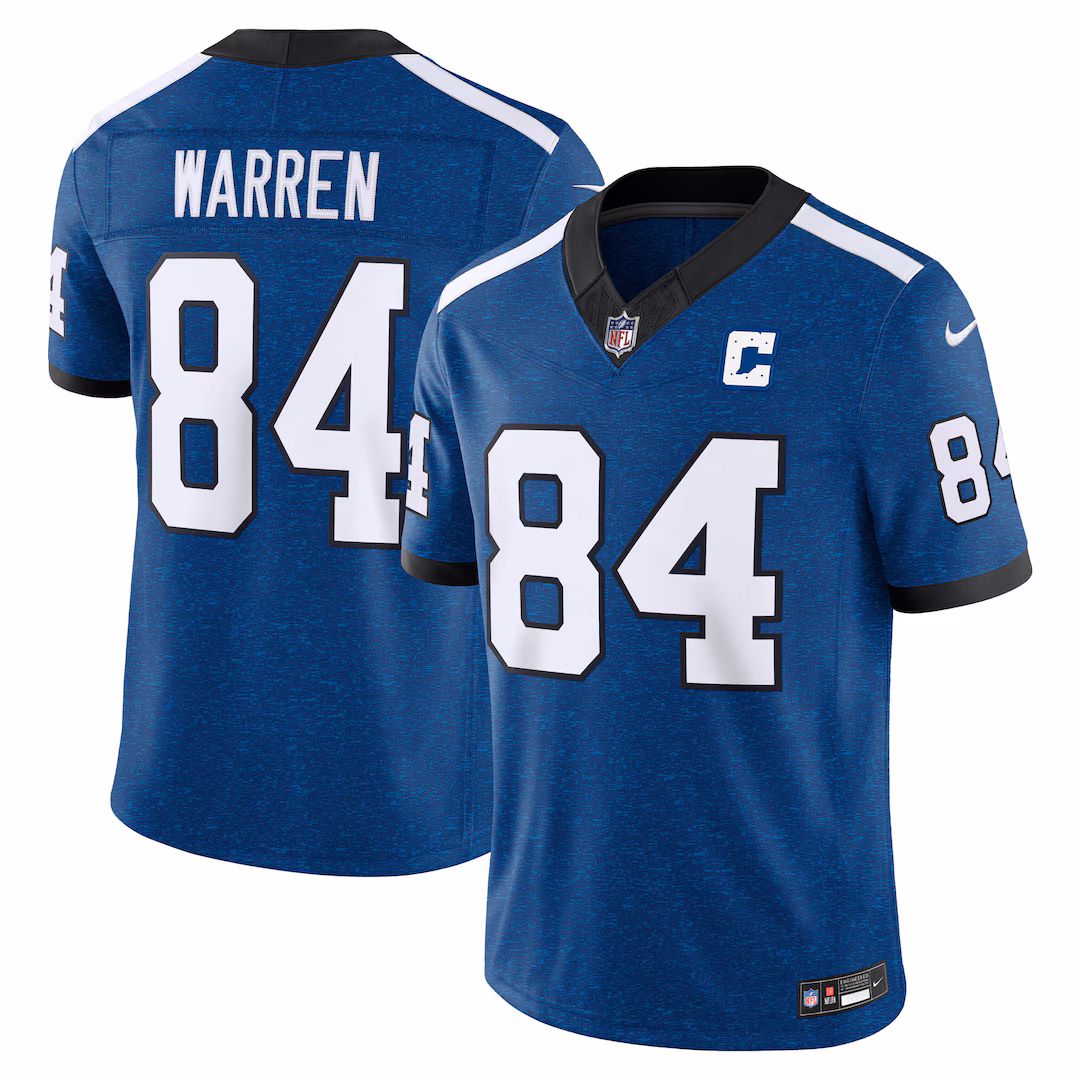 Men's Indianapolis Colts Tyler Warren Nike Royal Alternate Indiana Nights Vapor F.U.S.E. Stitched Limited Jersey - Ujersey