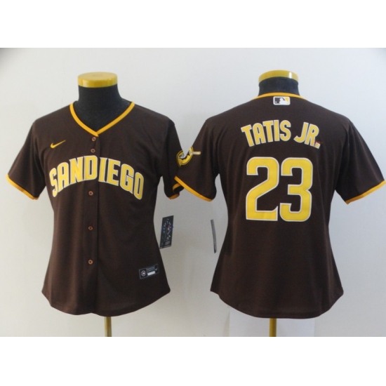 Women's San Diego Padres #23 Fernando Tatis Jr. Alternate Replica Brown Nike Jersey - Ujersey