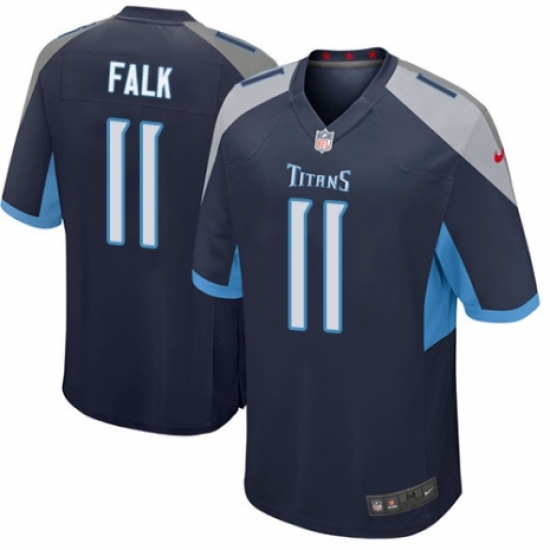 Men's Nike Tennessee Titans #11 Luke Falk Game Navy Blue Team Color NFL Jersey - Ujersey