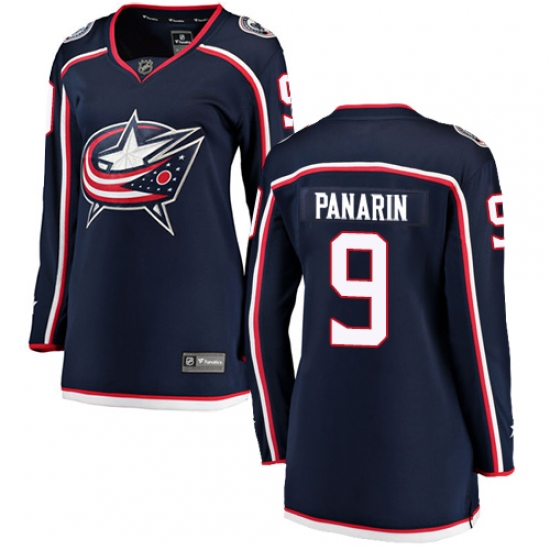 Women's Columbus Blue Jackets #9 Artemi Panarin Fanatics Branded Navy Blue Home Breakaway NHL Jersey - Ujersey