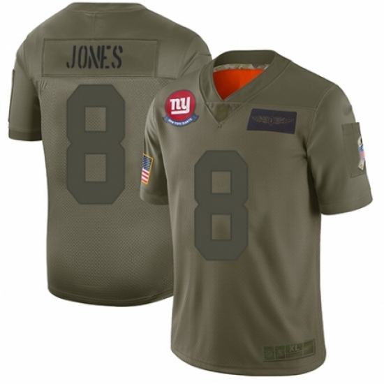 Youth New York Giants #8 Daniel Jones Limited Camo 2019 Salute to Service Football Jersey - Ujersey